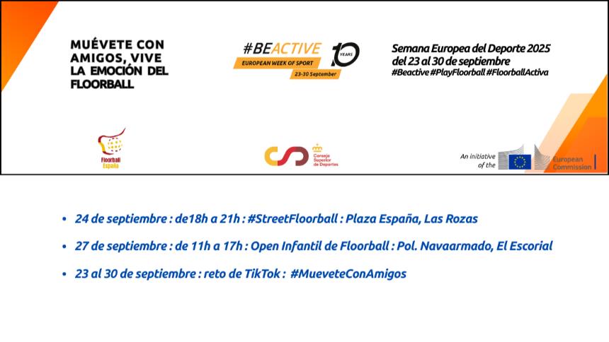 ¡Floorball España se suma a la Semana Europea del Deporte con tres grandes actividades!